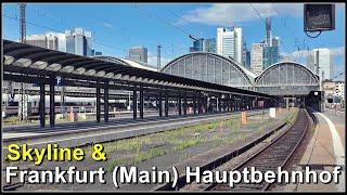 Frankfurt (Main) Hauptbahnhof | Skyline und zwei ICE beim Hauptbahnhof, Deutschland 2024