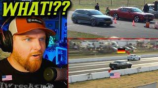 American Reacts to European VS American Cars Drag Racing 