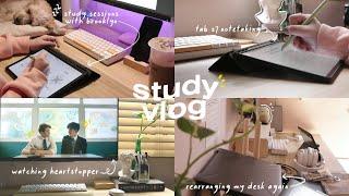 48-hour study vlog  rewatching lectures, lots of tab s7 note taking, watching heartstopper