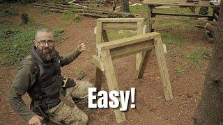 Build a Pair of Simple, Stackable Sawhorses - Strong  and Cheap - if I can Do It So Can You !