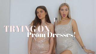 TRYING ON PROM DRESSES!!! Prom Dress Haul