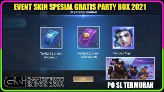 EVENT PARTY BOX 1X DRAW SKIN SPESIAL GRATIS,MISI NYA  PLAYER GRATISAN,PO STARLIGHT MLBB TERMURAH