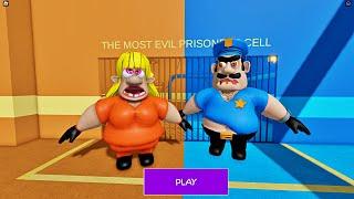Cop Bruno VS Сop Bruno's wife FAMILY PRISON RUN!! OBBY Full Gameplay #roblox