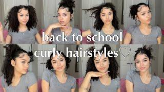 BACK TO SCHOOL HAIRSTYLES FOR CURLY HAIR || 3c type