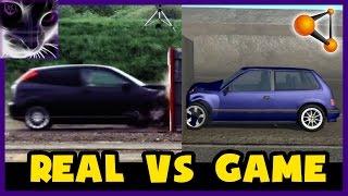 BeamNG.drive vs Real Life - 120 mp/h Crash Test in Slow Motion (Game vs Real) #2