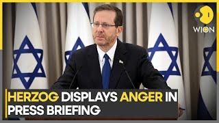 Israel President Isaac Herzog spars with foreign journalists, displays anger in press briefing |WION