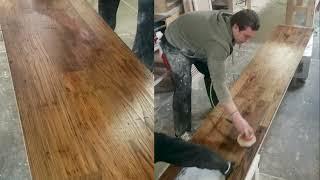 Rubio 2c Castle Brown on a Wormy Chestnut Countertop!