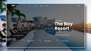 Hotel Web App UI Design using Adobe Xd | Speed Art