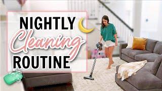 RELAXING NIGHT TIME CLEANING ROUTINE // CLEAN WITH ME AFTER DARK // SAHM of 3