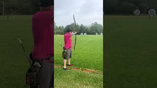 More barebow in this gross humidity. It wouldn’t be fun if it were easy. #shorts #archery #barebow
