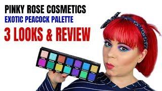 Pinky Rose Cosmetics Exotic peacock | 3 looks 1 palette and review