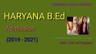 B. Ed admission in HARYANA