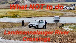 OBLIVIOUS Tourist Nearly Drowns Dacia Duster at Landmannalauger