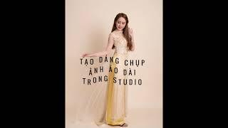 Tạo dáng chụp ảnh áo dài tại studio siêu dễ cùng PT WEDDING