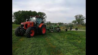 [Let´s Drive] POV Schwaden mit Kubota M7171 + Krone Swadro 1400 I DE I FrankFahr