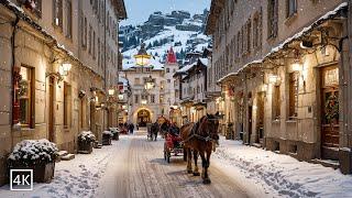 St. Moritz Switzerland A Magical Cosy Christmas ️ Winter Wonderland 4K ️