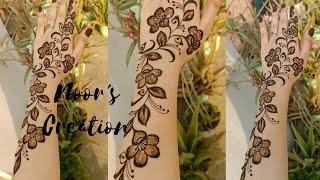 Gulf arabic mehndi design|| simple mehndi|| back hand mehndi|| cute mehndi||