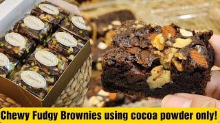 Moist Chewy and Fudgy Brownies| Cocoa powder Brownies recipe| ‼️pang negosyo brownies‼️ Bake N Roll