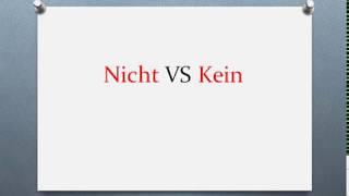 Lektion 23: Nicht VS Kein