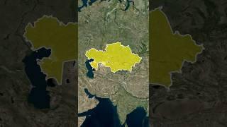Why is there a strange circular area in Kazakhstan? #geographythroughmaps #naturegeography #history