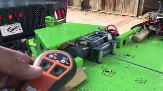 Harbor Freight Badlands 12,000lb winch review and instal On Custom Car Trailer