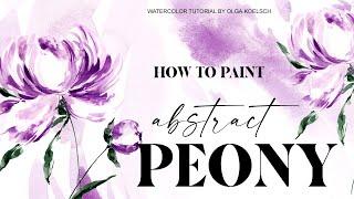 Try this to paint perfect watercolor peony