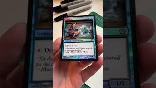 MtG alter - 3D Archivist with foil border