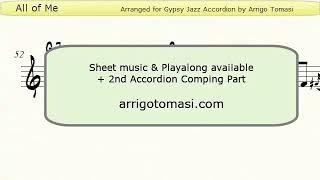 All of Me - Gypsy Jazz Accordion Sheet music