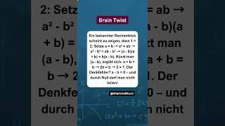 Wenn 1 plötzlich 2 ist – und warum es ein Trick ist. #braintest