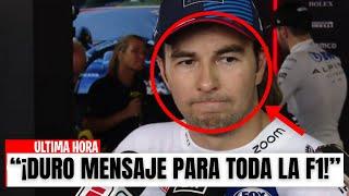 ¡EL IMPACTANTE MENSAJE DE CHECO PÉREZ! *DEJA A LA F1 EN SHOCK TOTAL*