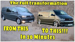 VW T6 Full transformation | From Stock to Dubbed in 20mins | Van is 3 Years OLD.