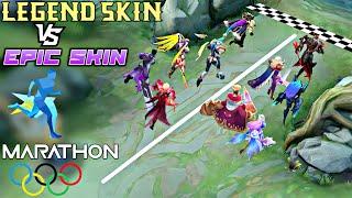 LEGEND SKIN VS EPIC SKIN MARATHON RACE | MOBILE LEGENDS LEGEND VS EPIC SKIN