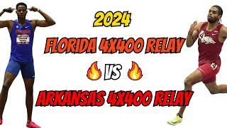 4x400 Relay FIGHT! Florida Vs Arkansas Highlights | 2024 Razorback Invite