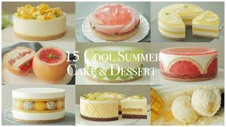 눈으로 먹는 시원함! 15가지 여름 케이크&디저트 모음.zip : Cool Summer 15 Cake&Dessert|베이킹 영상 모음 Baking Video|Cooking tree