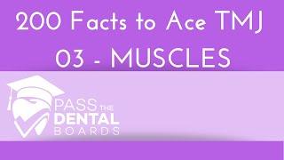 200 Facts to ACE the TMJ | 03 MUSCLES OF MASTICATION [2020 UPDATE]  INBDE & NBDE