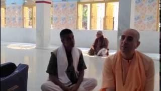 Niranjana Swami and Devamrita Swami at Surabhi Kunj Gaudiya Math, Mayapur – 21-Nov-2016