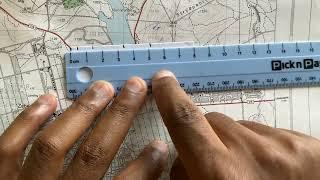 Geography Mapwork: How to calculate distance P2 (continued) on a map