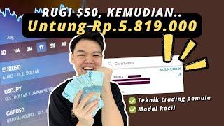 MINUS 750 RIBU JADI PROFIT Rp.5.800.000 TRADING JANGKA PENDEK | TUTORIAL TRADING JANGKA PENDEK