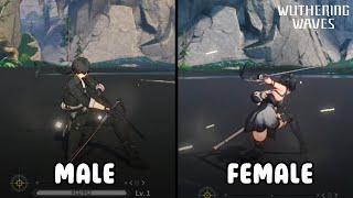 Male vs Female Rover Fighting Style Comparison | Wuthering Waves