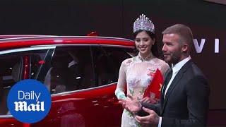 David Beckham attends Vietnamese car launch at Paris Motor Show