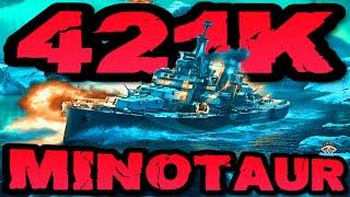 Minotaur 421K DMG *Mino macht RATATATA* im "400K Club" ️ in World of Warships 