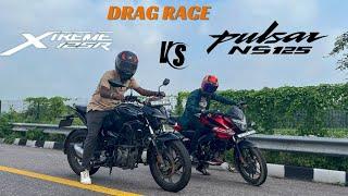 New Pulsar NS 125 BS6 vs Xtreme 125R || Drag race top end  ||