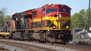 [4K] KCS Trains in Siloam Springs, Arkansas including Military, Crane Train, and Gray Ghost!