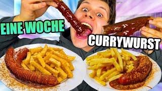 Eine WOCHE nur CURRYWURST & POMMES ESSEN(TEUERSTE CURRYWURST DER WELT)