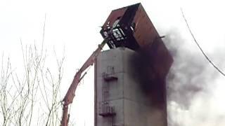 Abrissbagger in Dorsten, Zeche Fürst Leopold 3. Versuch