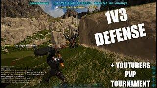 1V3 SOLO BASE DEFENSE + REVENGE & PvP Tournament Announcement | Ark Trio PvP