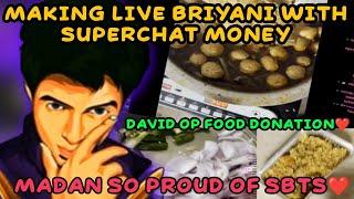 Making Briyani With Superchat Money | Madan Very Happy To Donate ️ #bgmilive #madan #madanism #bgmi