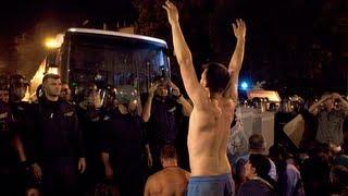 Bulgarian protesters barricade parliament building in Sofia