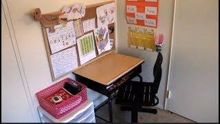 2nd grade homeschool study area/homework desk