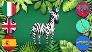 GUESS The animals in the jungle -   Italian English  Spanish with Lucilla, Daisy and Luli